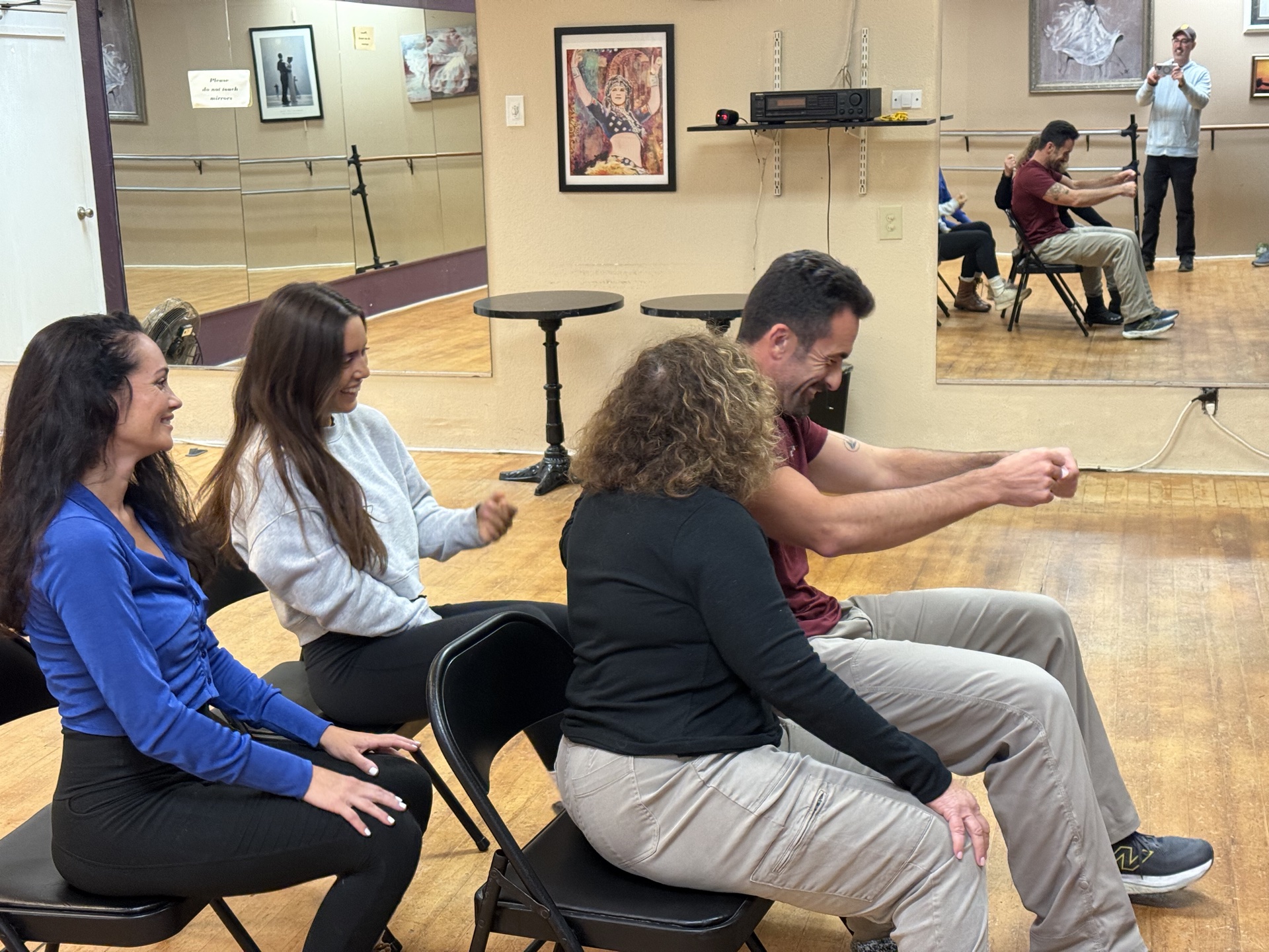 Participants gathered in a circle at the start of a workshop