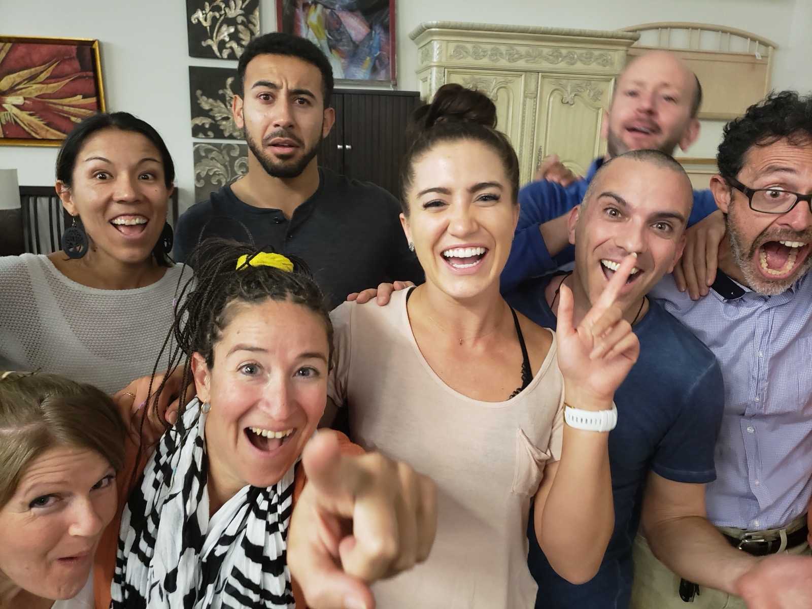 Workshop participants laughing together